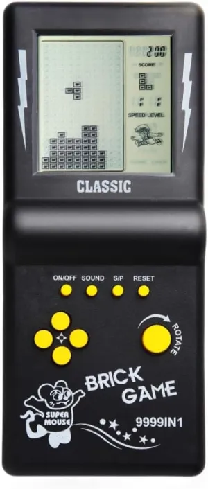 3.5-inch Large Screen Retro Brick Game Console for The 80s/90s Build in Block Game Racing/Tank Game Built-in 23 Classic Games Nostalgic Puzzle Children's Game Console (Black)