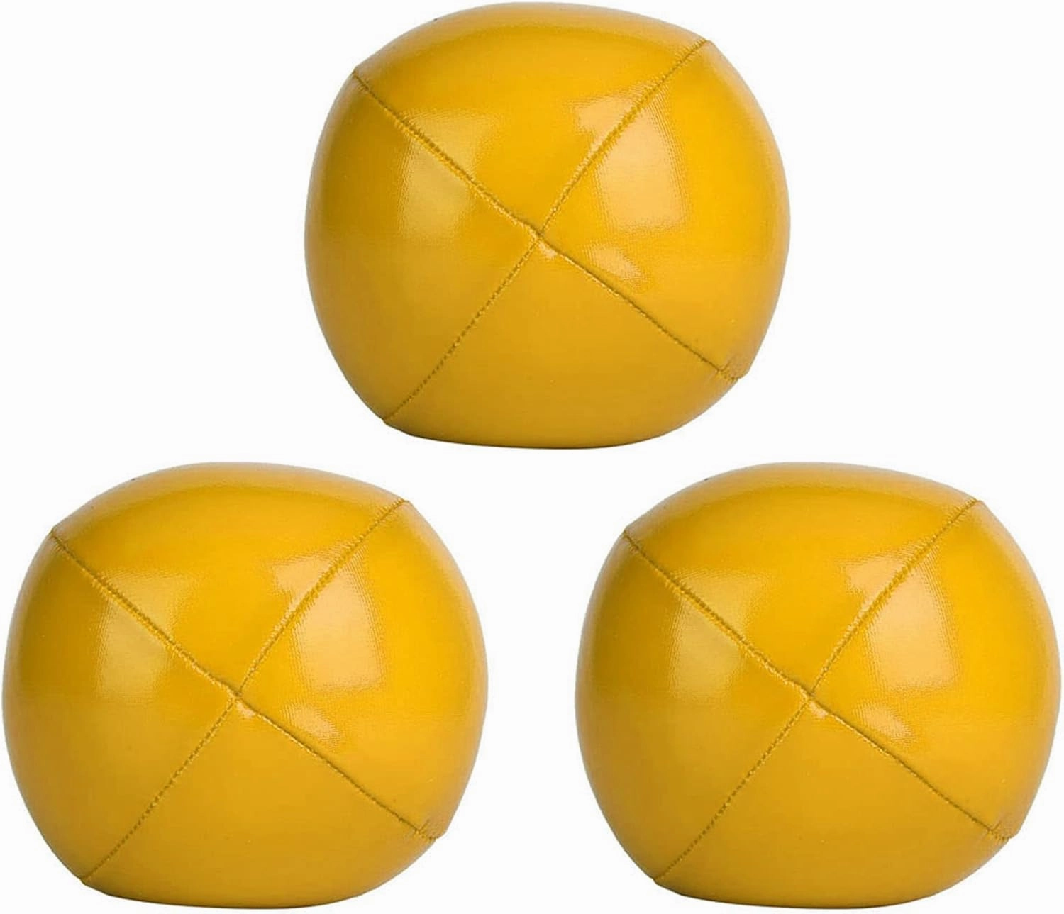 3 pcs Juggling Balls, PU Juggling Balls Clown Juggle Ball Set for Beginner & Professionals Learn to Juggle Fun Juggling Balls(Yellow)