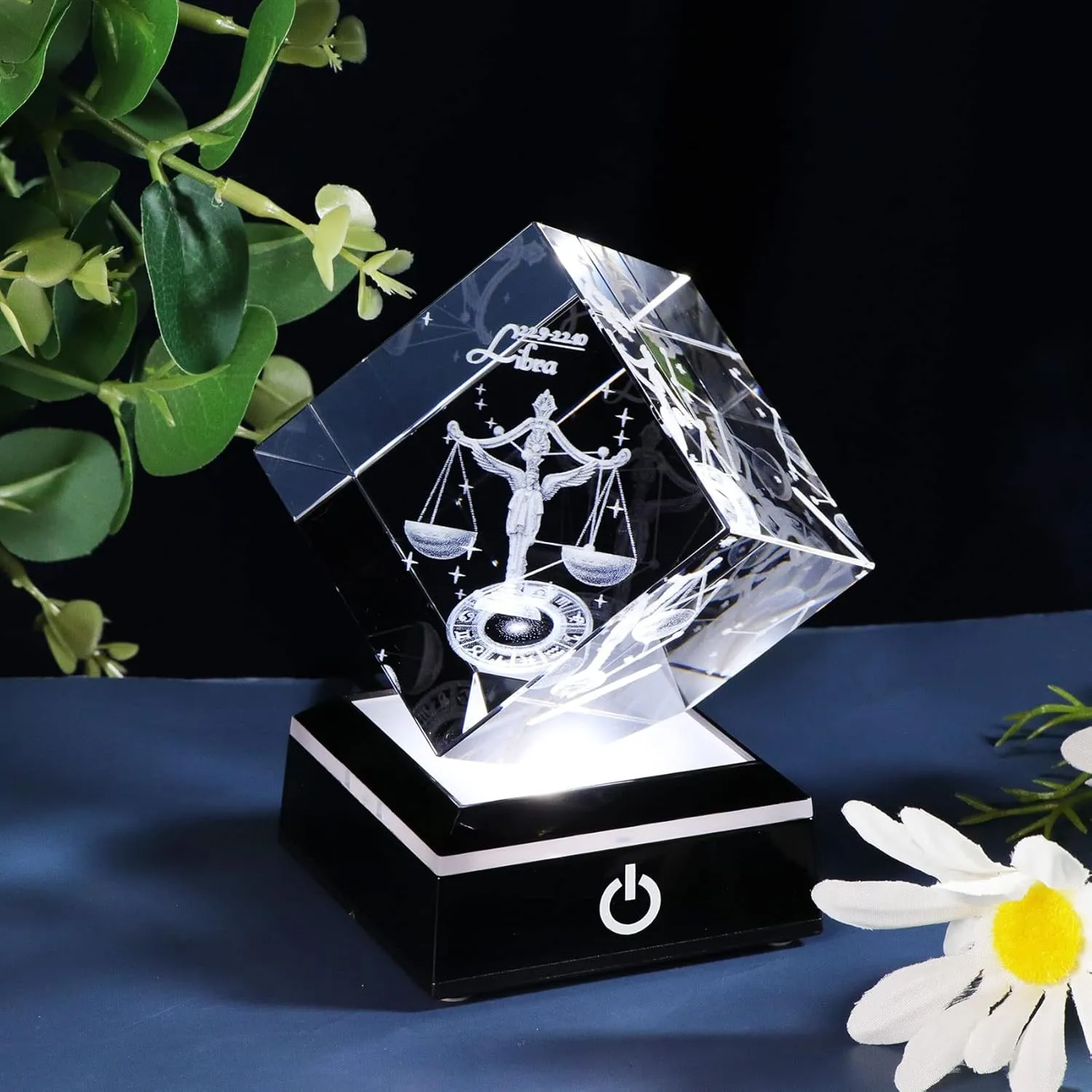 3d Crystals Libra Gifts Zodiac Astrology Gifts For Women Men,Libra Glass Figurine Decor Constellation Stuff September October Birthday Gifts For Girlfriend Woman Wife Keepsake Sign Symbolic: Balance