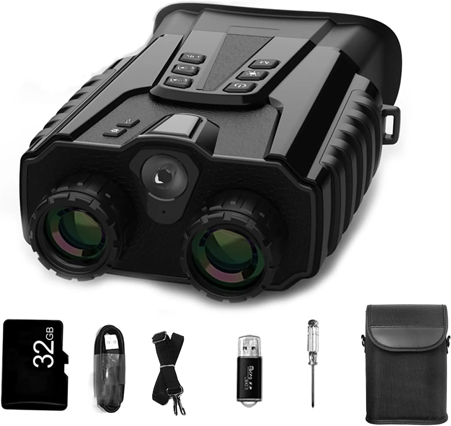 3" Night Vision Binoculars,Full Color Night Vision Goggles,8X Digital Zoom,Built-in 5200MAH Rechargeable Battery,Can Be Used Both Day and Night,for Camping,Black