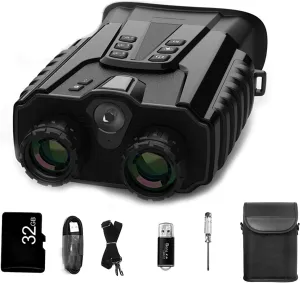 3" Night Vision Binoculars,Full Color Night Vision Goggles,8X Digital Zoom,Built-in 5200MAH Rechargeable Battery,Can Be Used Both Day and Night,for Camping,Black