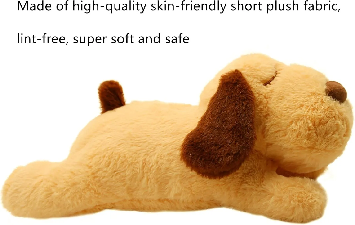 3T group Puppy Heartbeat Toy Sleep Aid,Dog Heartbeat Toy for Puppies Stuffed Animal Toys Anxiety Relief Puppy Essentials Toys Stuffed Dog Calming Plush Pillow (Yellow)