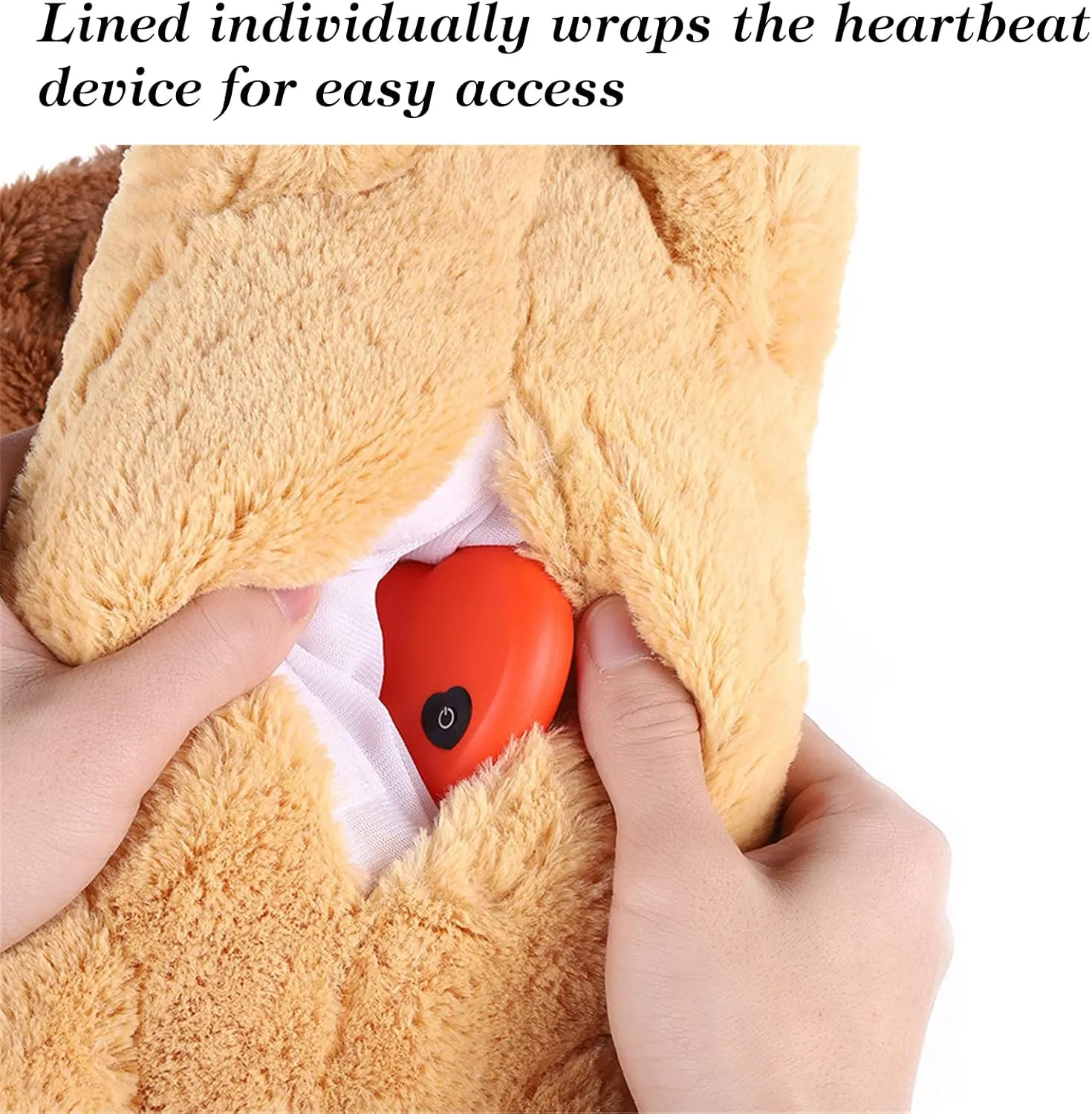 3T group Puppy Heartbeat Toy Sleep Aid,Dog Heartbeat Toy for Puppies Stuffed Animal Toys Anxiety Relief Puppy Essentials Toys Stuffed Dog Calming Plush Pillow (Yellow)