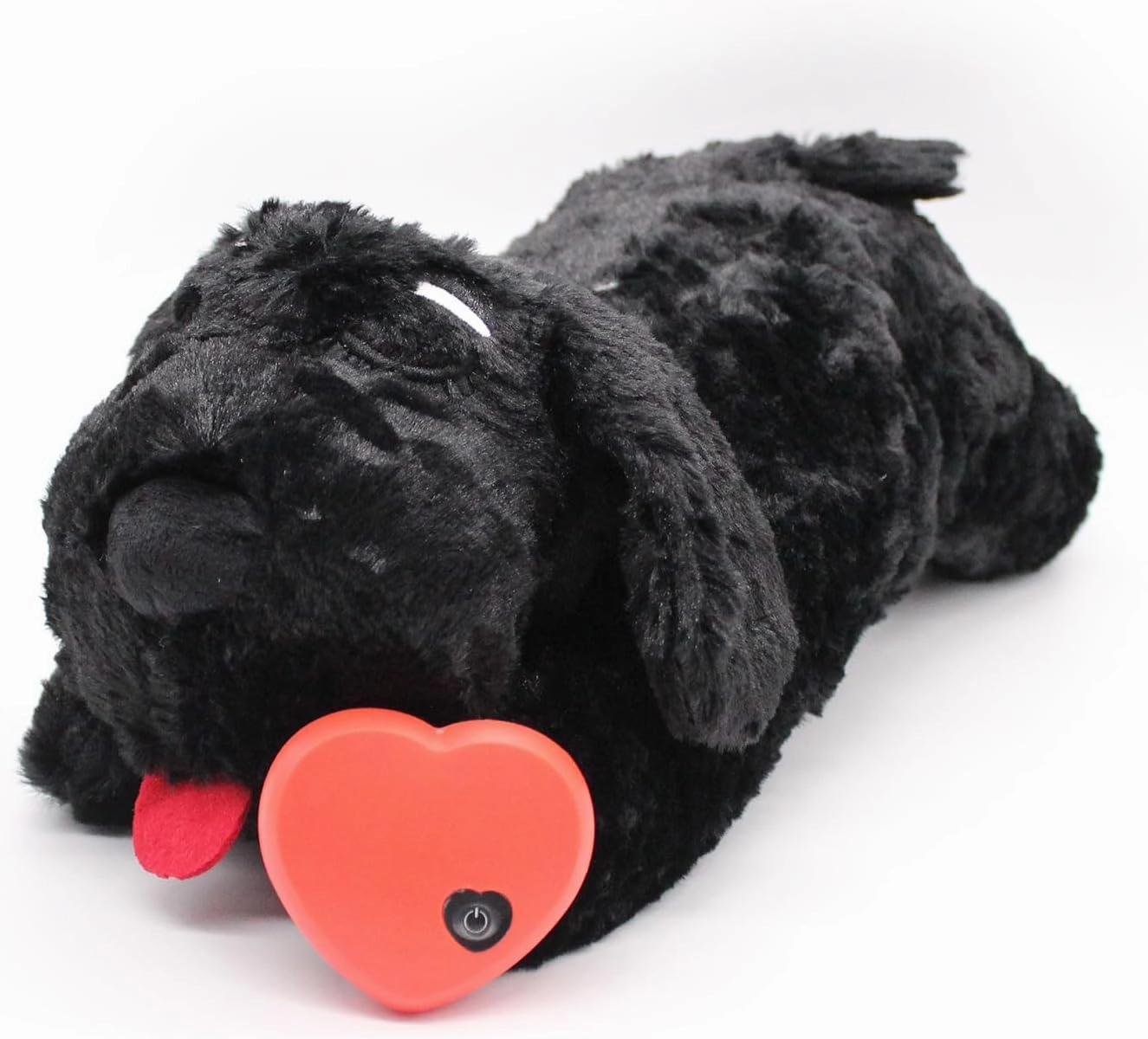 3T GROUP Heartbeat Puppy Toy for Dogs Heartbeat Toy for Puppies Sleep Aid,Puppy Essentials Stuffed Animal Toy Anxiety Relief,Calming Dog Toys Pillow Keep Busy (Black)