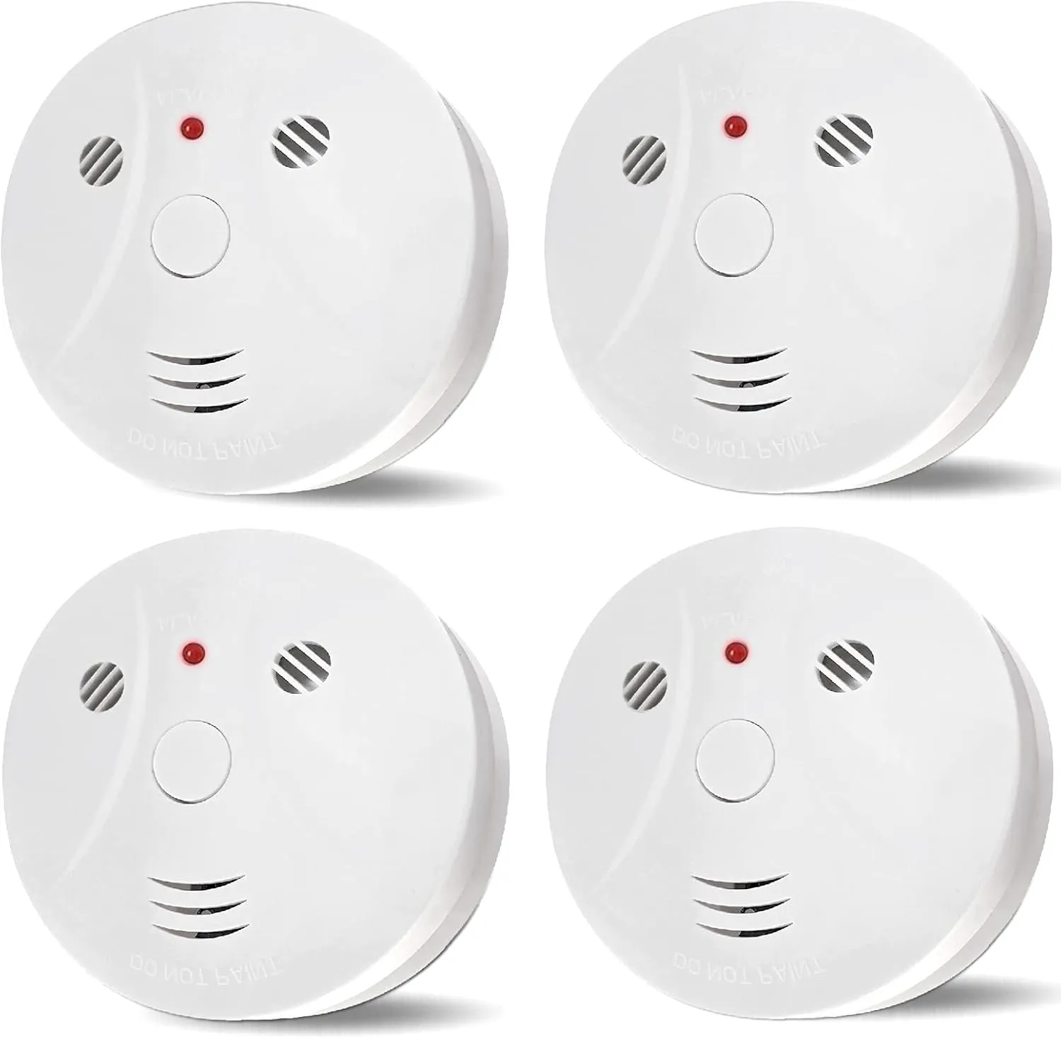 4 Pack Combination Smoke and Carbon Monoxide Detector Battery Operated, Travel Portable Photoelectric Fire&Co Alarm for Home, Kitchen