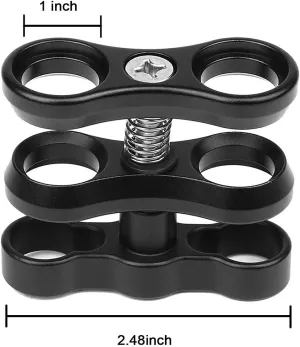 4 Pcs 1" Aluminum Ball Clamp Mount for Underwater Diving Light Arms Tray System, Photography Diving Camera