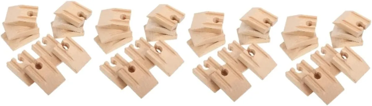 40 Pcs Train Track Wooden Track Wooden Playthings Track Plaything Simulation Train Track Model Train Accessories Train Track Play Toy Model Railway Accessories Track Playing, As Shownx4pcs