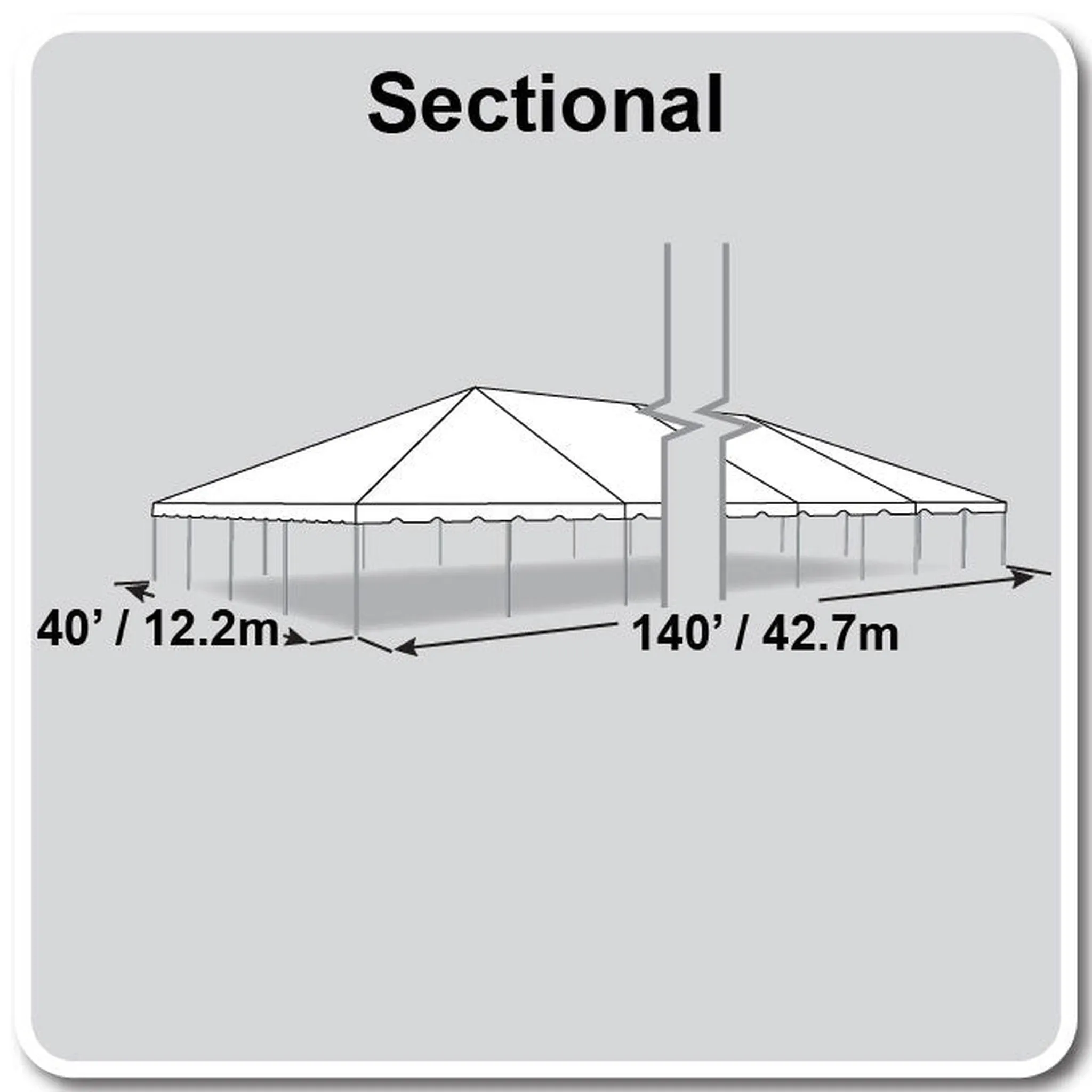 40x140 Classic Series Frame Tent