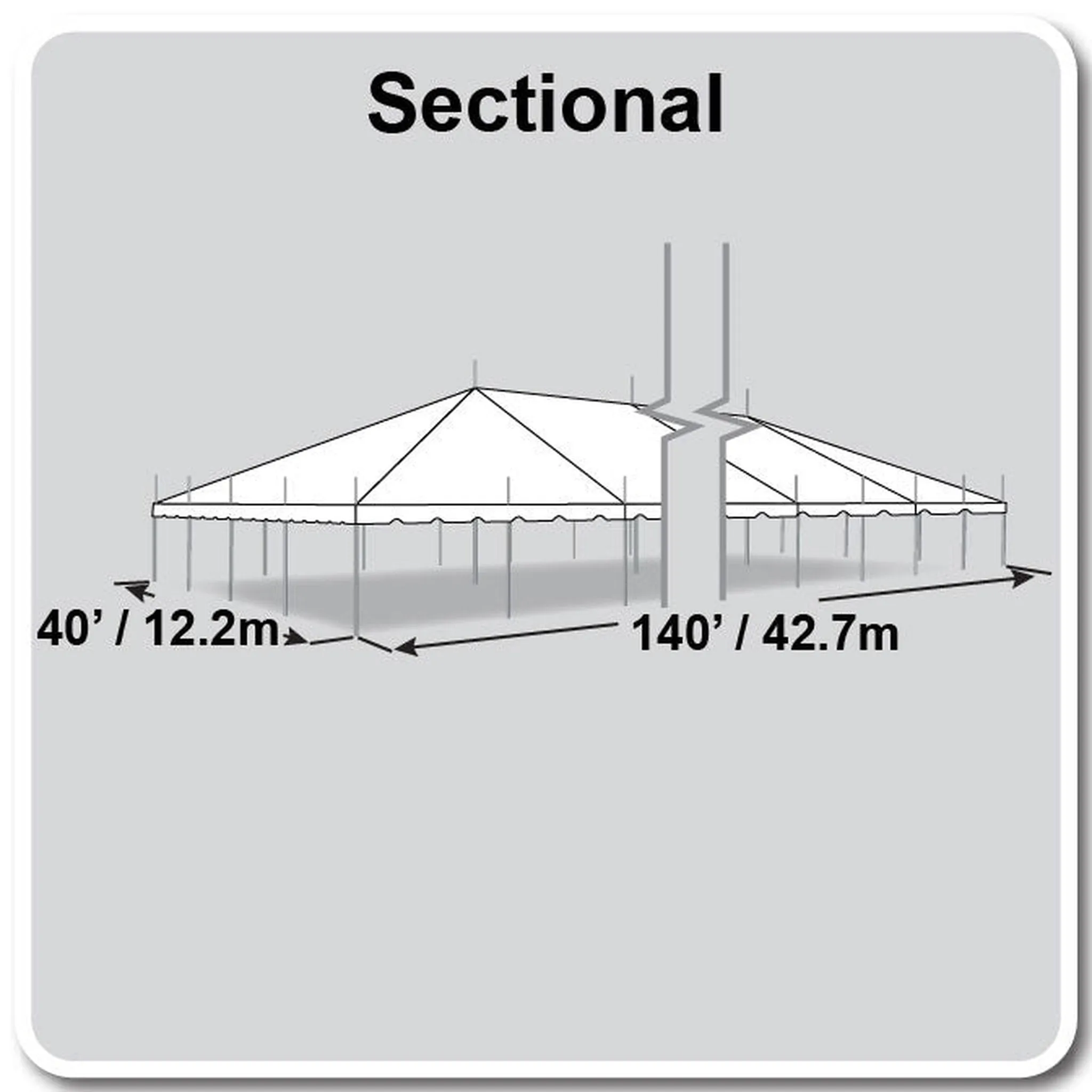 40x140 Classic Series Pole Tent