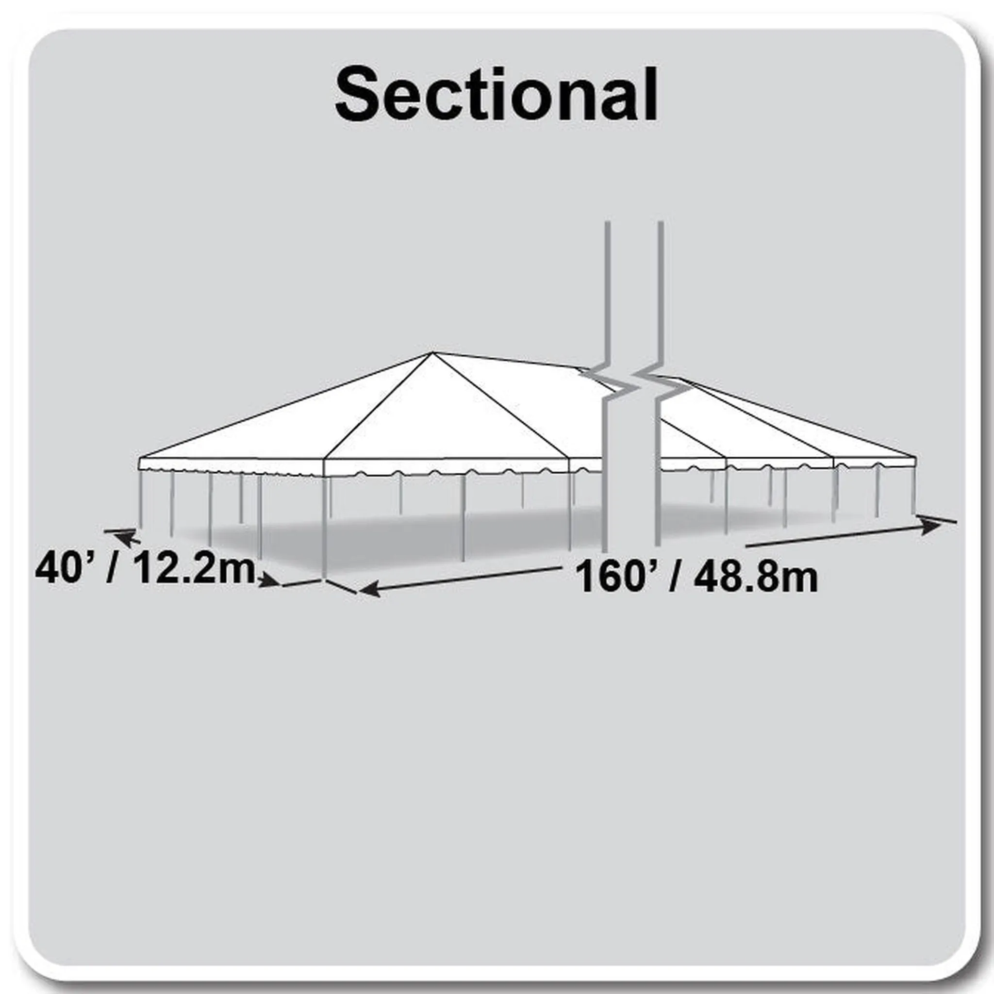 40x160 Classic Series Frame Tent