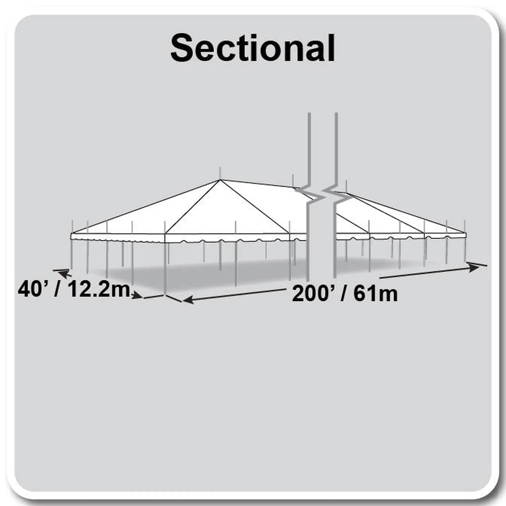 40x200 Classic Series Pole Tent