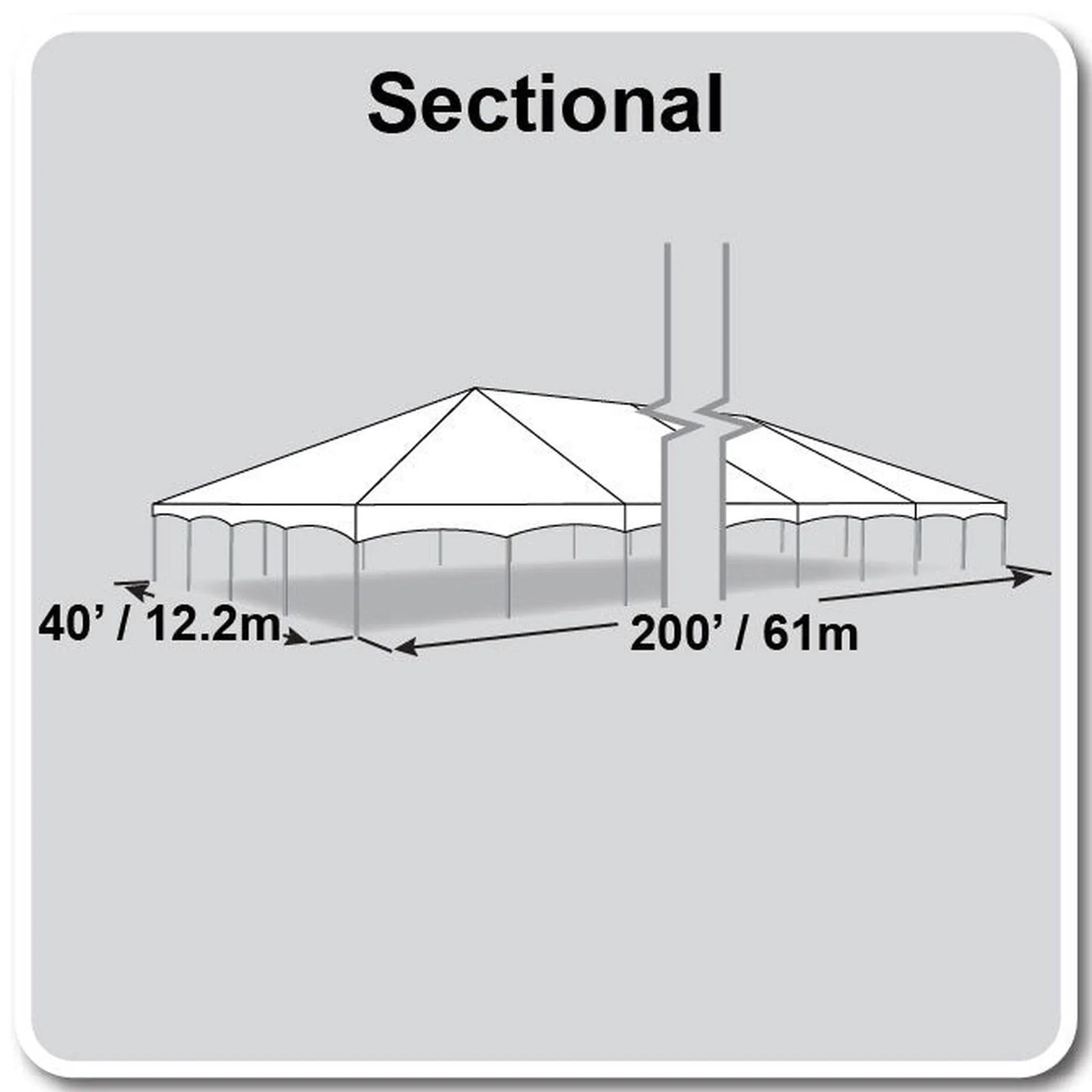40x200 Master Series Frame Tent