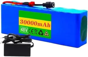 48V 30Ah 30000mah Rechargeable Lithium Ion, Li ion Portable Battery Pack, Lithium ion Battery Pack,with Charger XT60 Plug,EBike Electric Bicycle Scooter T