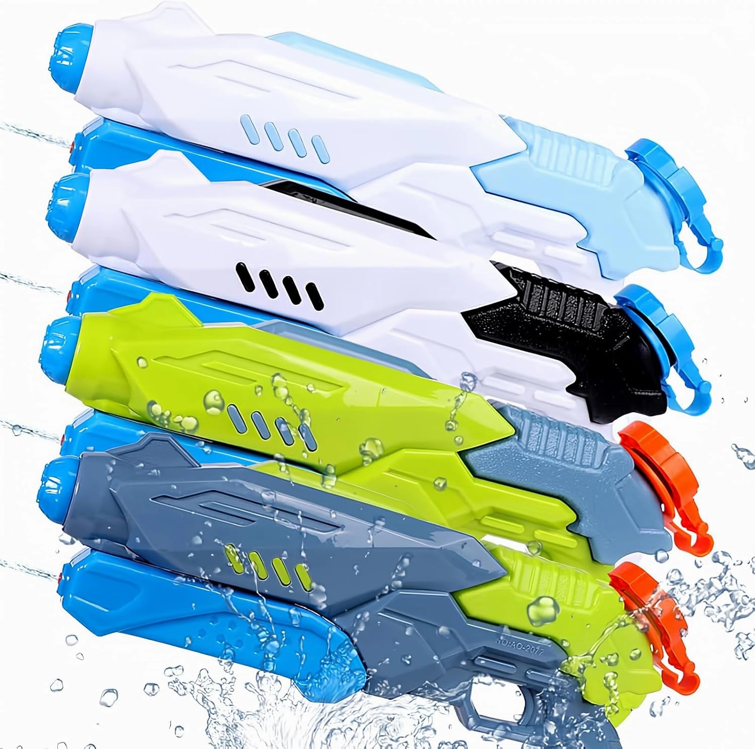 4 Pack Water Guns for Kids Ages 4-8-12 Water Squirt Guns 400cc Blasters Bulk Soaker Summer Swimming Pool Beach Powerful Water Pistol Fighting Family Toys Outdoor Game Ideas Gift for Boys Girls Adults