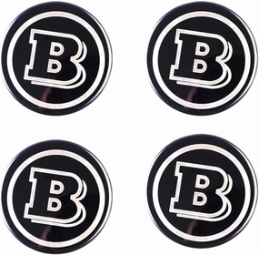 4 Pcs Hub Centre Caps, for Smart Brabus 58mm Car Wheel Center Caps Hub Cover Hub Center Caps Car Decoration Car Styling, Wheel Hub Caps,A-Black