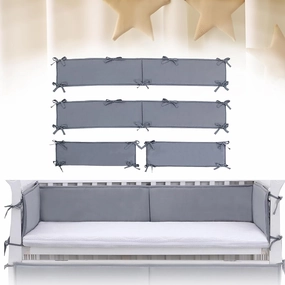 4-Pcs Split Soft Mesh Padded Crash Pad - Soft Cushioned Edge Protector for Sides (Gray Cute)