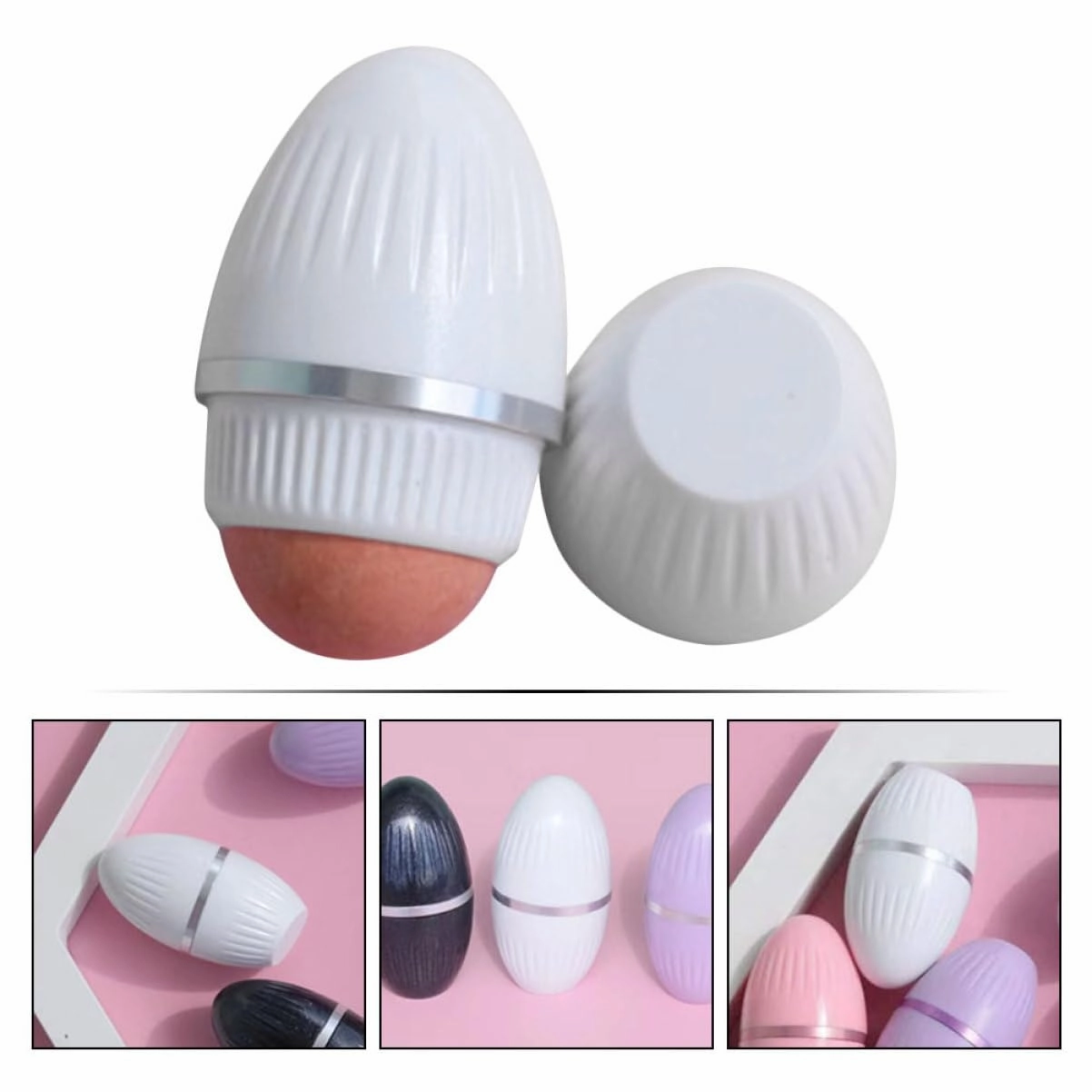 4pcs Facial Oil Absorbing Roller Portable Absorber for Face Lightweight Travel Tool Compact Blotting Roller