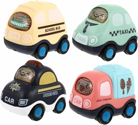 4Pcs Mini Pull Back Car Inertia Powered Educational Cars for Lightweight Model with Random Colors for Cognitive Development and Hand Eye Coordination Random Color