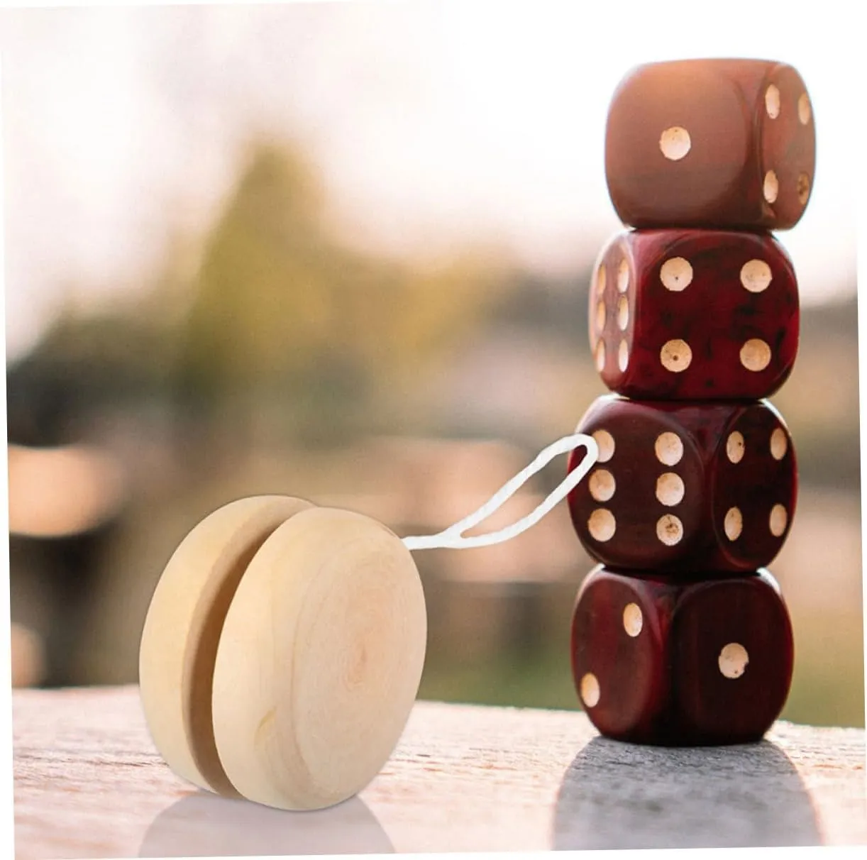 4sets Wooden Yoyo Balls Blank Yo-yo Balls for Boys and Girls DIY Graffiti Toys Drawing Set 6pcs*4
