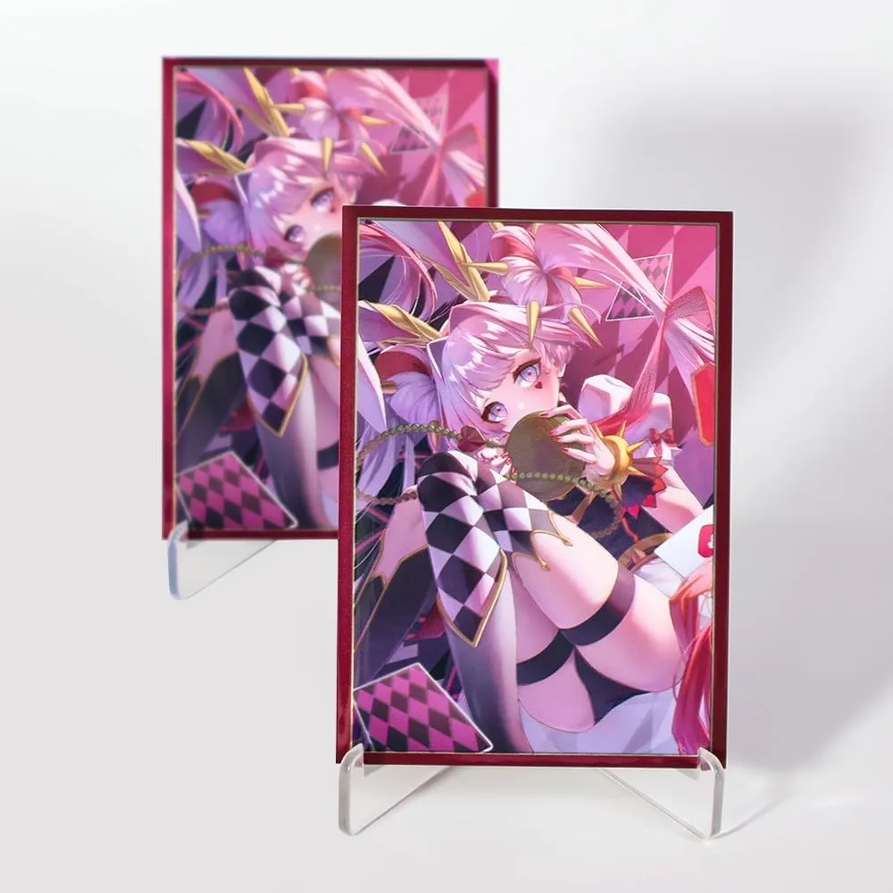 50 PCS Anime Card Sleeves 63 mm X 90 mm Holographic Top Loading Trading Card Sleeves for YGO Japanese Size Card Protector