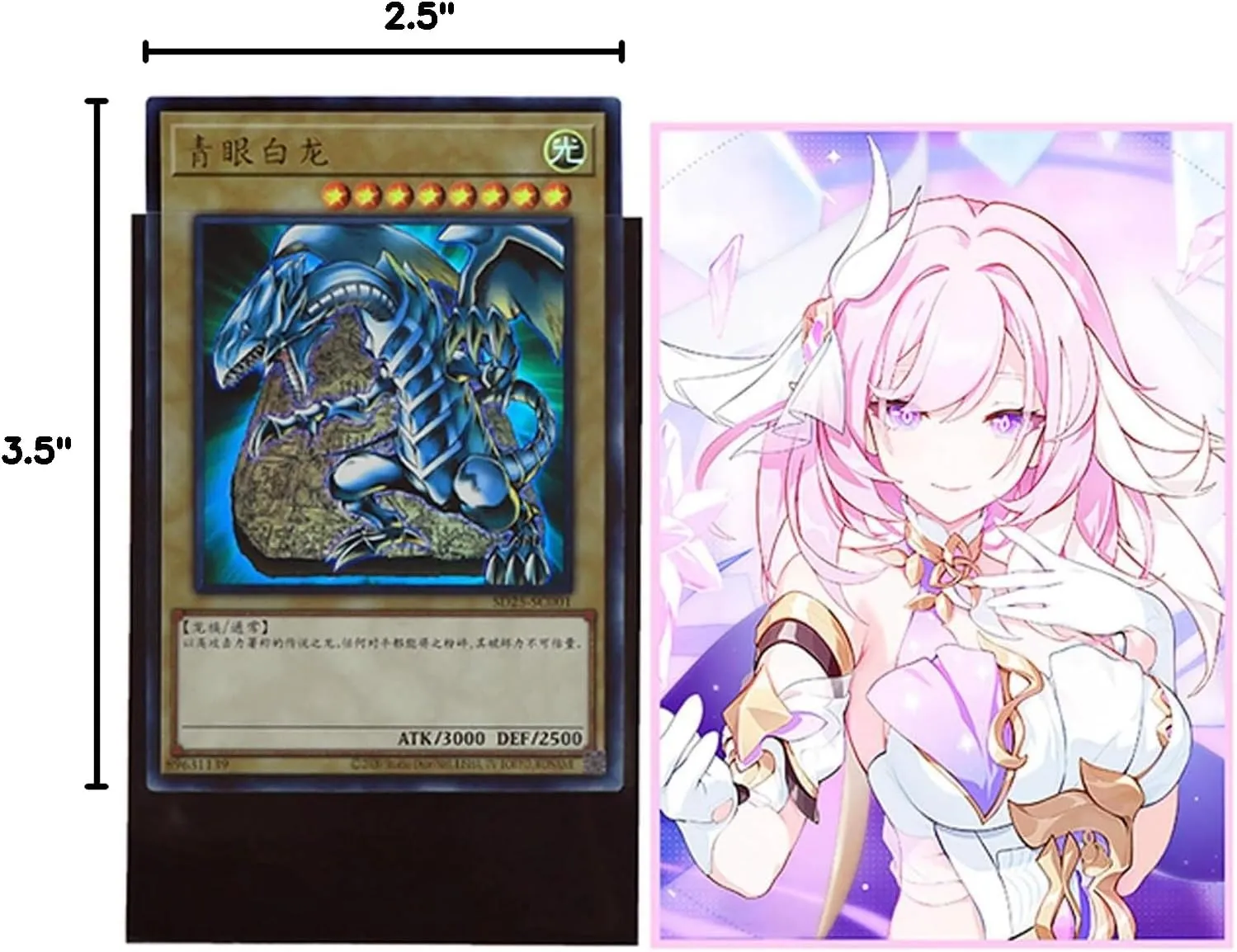 50ct (Elysia) Holographic Top Loading Trading Card Sleeves Deck Protector for YuGiOh/Japanese Art Anime Printing Card Sleeves Protectors 63x90mm (A05)