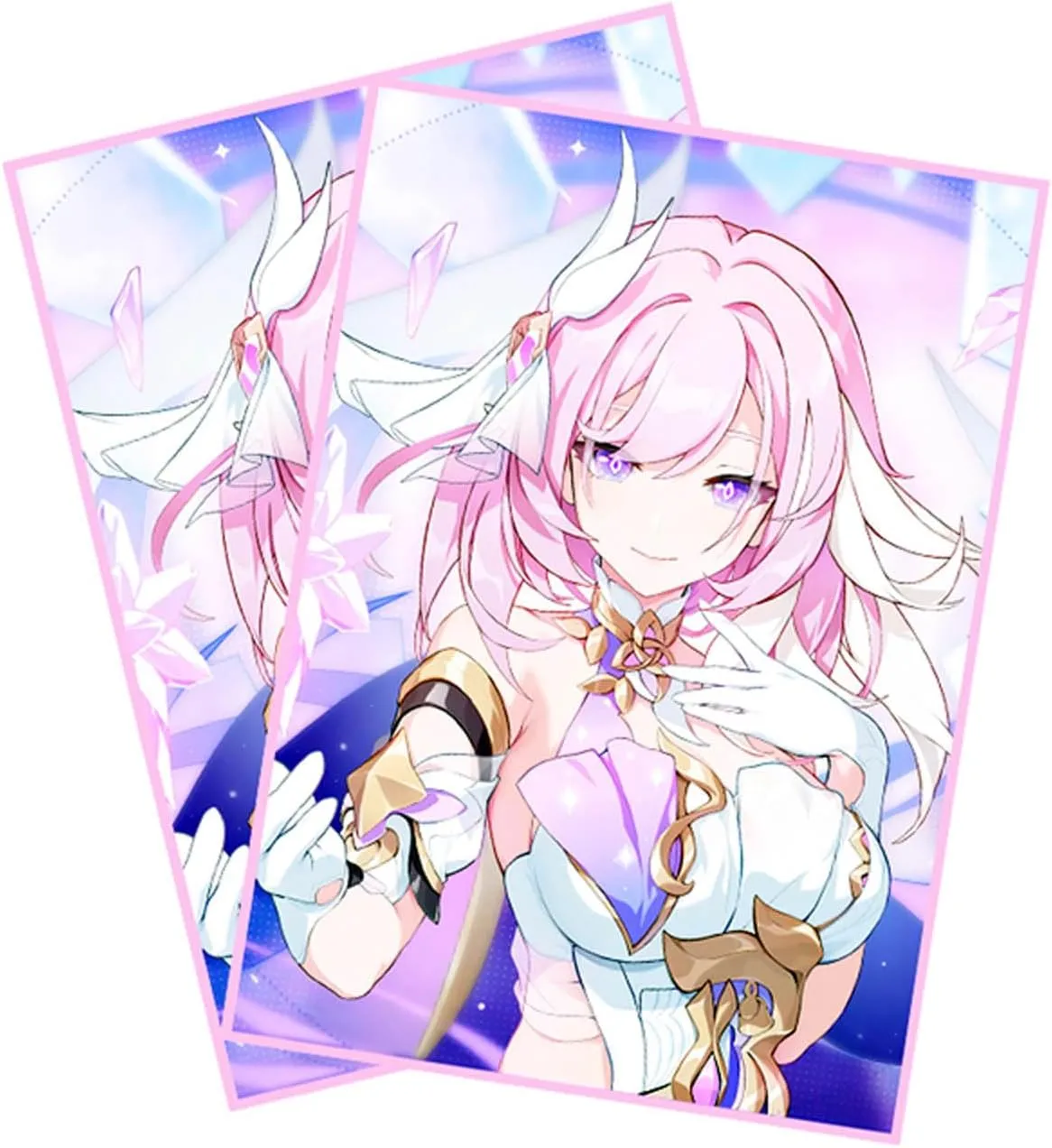 50ct (Elysia) Holographic Top Loading Trading Card Sleeves Deck Protector for YuGiOh/Japanese Art Anime Printing Card Sleeves Protectors 63x90mm (A05)