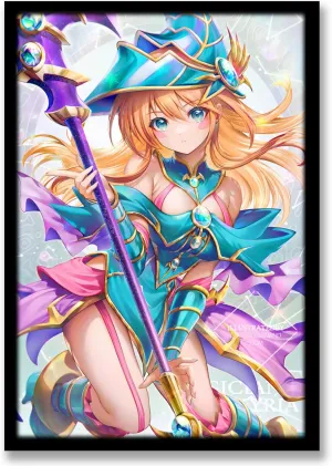 50ct Holographic Top Loading Trading Card Sleeves Deck Protector for YuGiOh/Japanese Art Anime Printing Card Sleeves 63x90mm(A06)