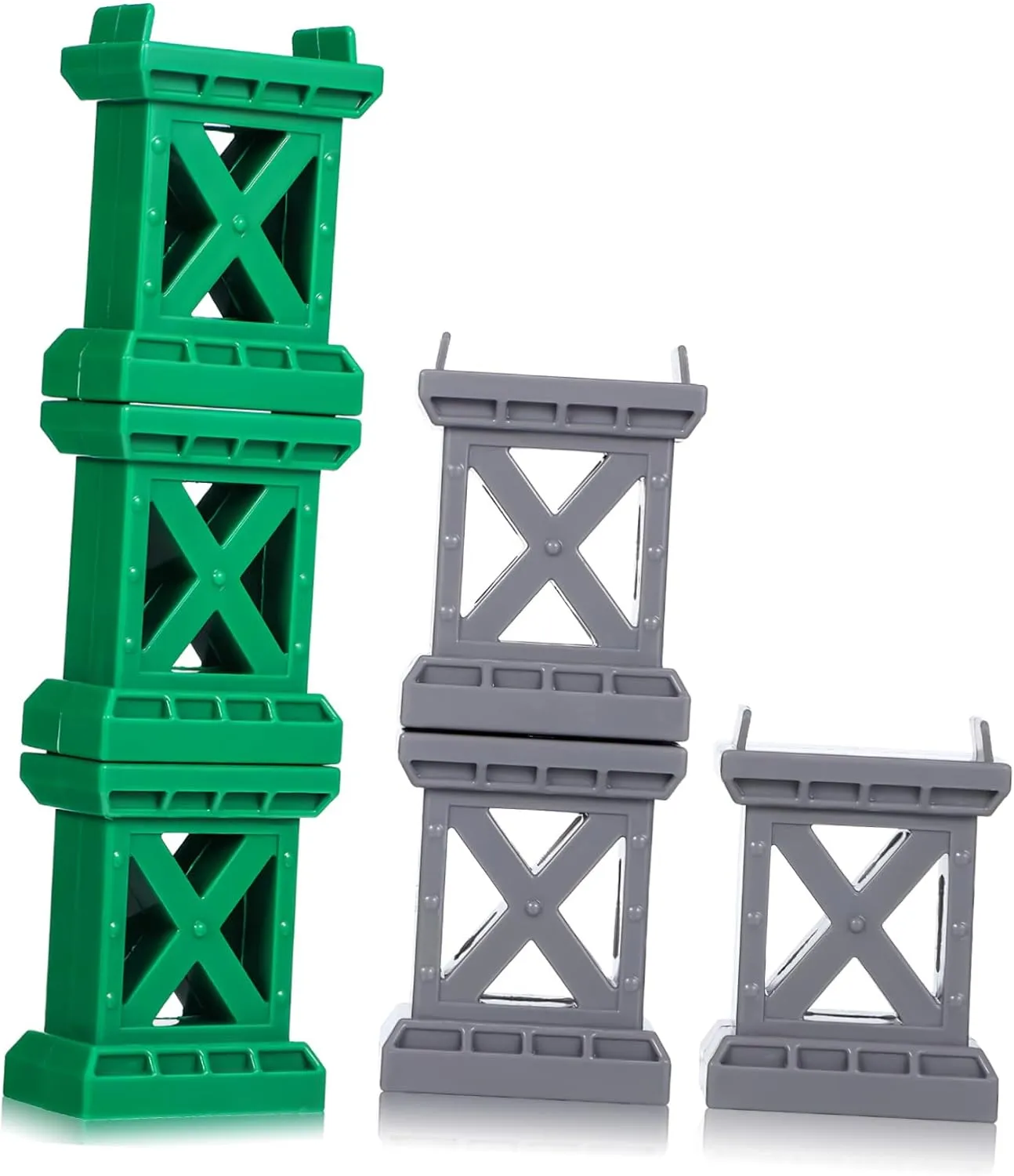 6 Pcs Train Track Toys Train Bridge Riser Train Track Accessories Train Track Connectors Train Track Bridge Supports Track Accessories for Wooden Train Bridge Support Train Plastic