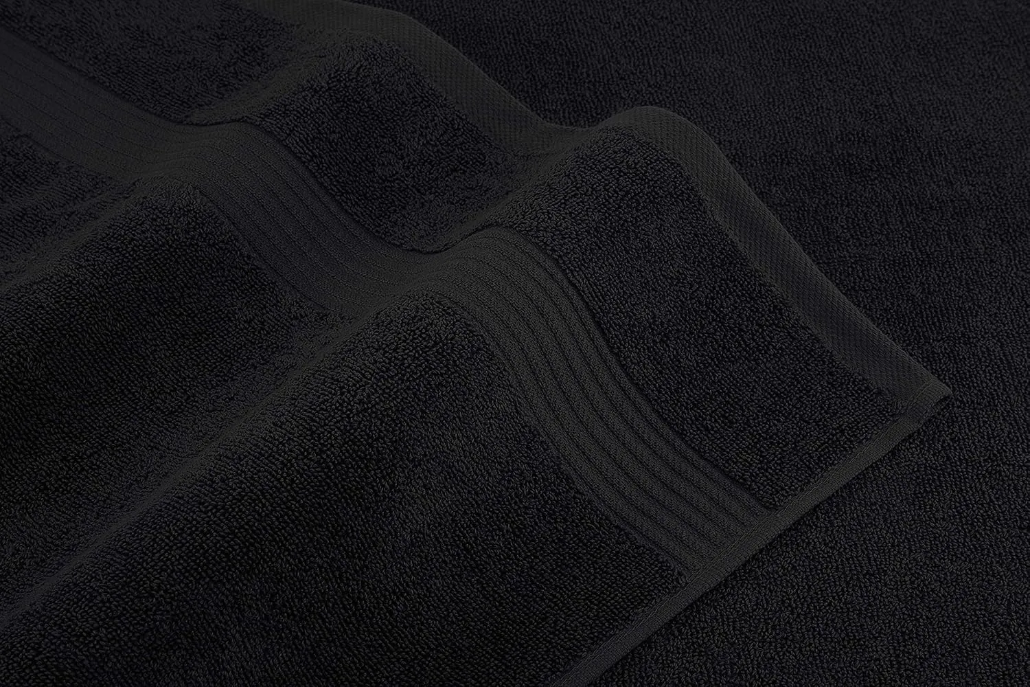 6 Piece Towel Set for Bathroom Clearance Prime, 100% Cotton Turkish Bathroom Towels, 2 Bath Towels 2 Hand Towels 2 Washcloths, Black