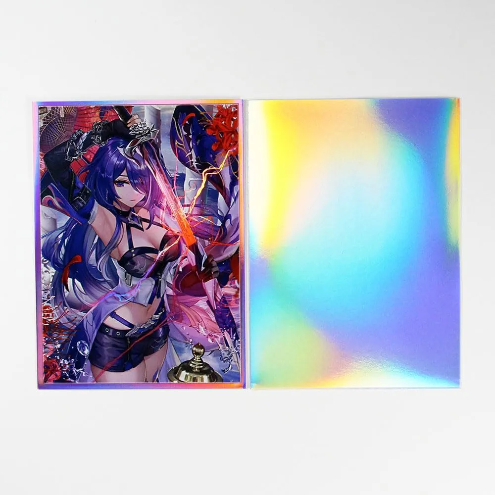 60ct 67x92mm Holographic Standard Size Cards for MTG/TCG/PTCG Art Anime Printing Card Sleeves Protectors (Acheron)