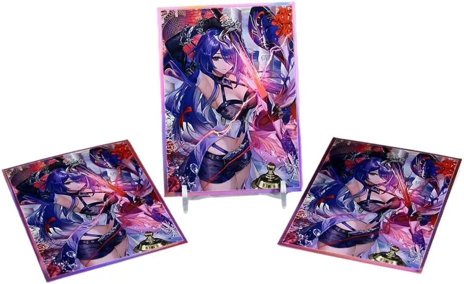 60ct 67x92mm Holographic Standard Size Cards for MTG/TCG/PTCG Art Anime Printing Card Sleeves Protectors (Acheron)
