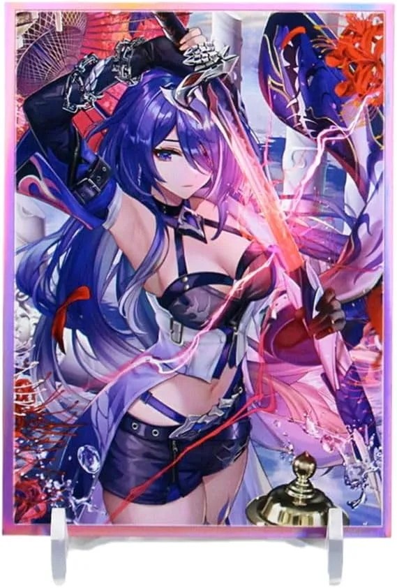 60ct 67x92mm Holographic Standard Size Cards for MTG/TCG/PTCG Art Anime Printing Card Sleeves Protectors (Acheron)
