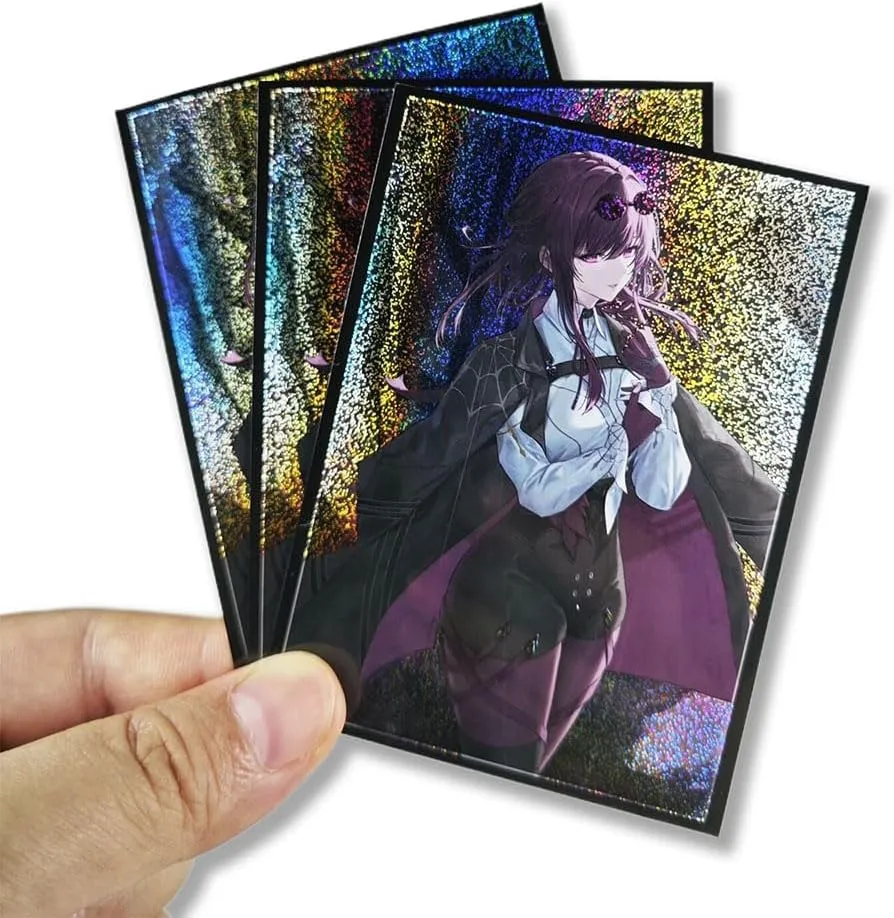 60ct 67x92mm Holographic Standard Size Cards for MTG/TCG/PTCG Art Anime Printing Card Sleeves Protectors (kafka)