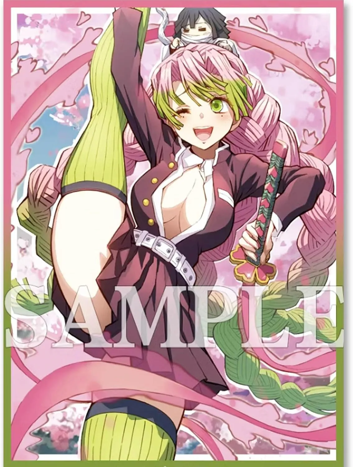 60ct 67x92mm (Kanroji Mitsuri) Holographic Standard Size Cards for MTG/TCG/PTCG Art Anime Printing Card Sleeves Protectors (A03)