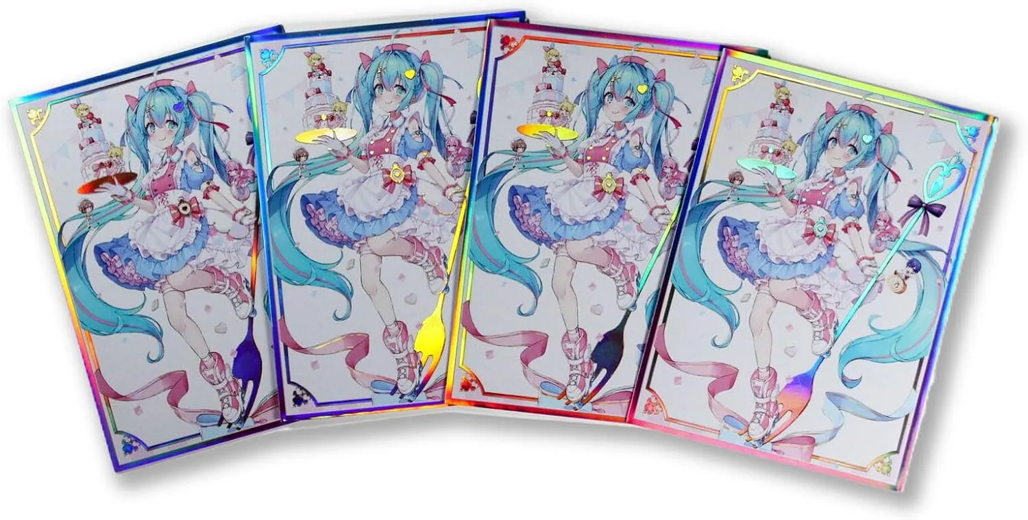 60ct (Miku) Holographic Standard Size Cards for MTG/TCG/PTCG Art Anime Printing Card Sleeves Protectors 67x 92 mm (Holo_67x92_A24)