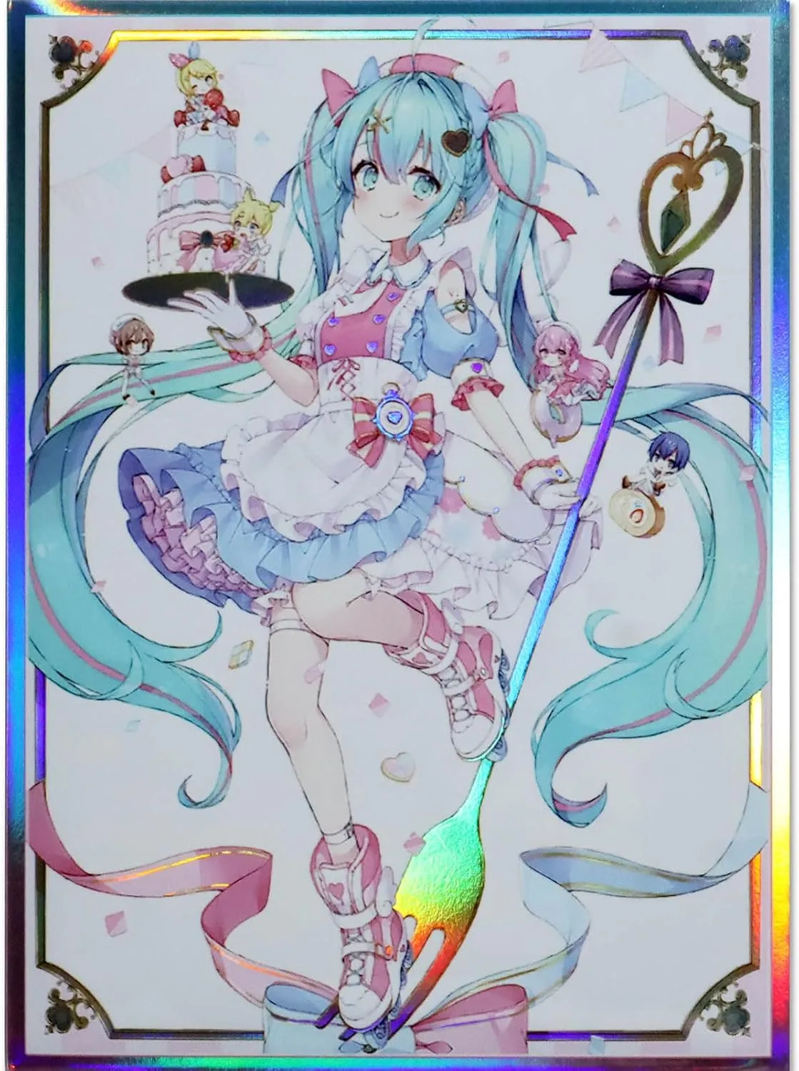 60ct (Miku) Holographic Standard Size Cards for MTG/TCG/PTCG Art Anime Printing Card Sleeves Protectors 67x 92 mm (Holo_67x92_A24)
