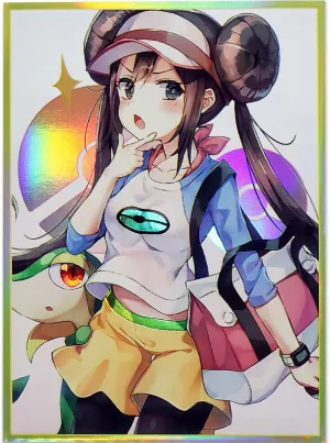60ct (Raiden Mei) Holographic Flashing Top Loading Trading Card Sleeves Deck Protector for MTG/TCG/PTCG Art Anime Printing Card Sleeves Protectors 67x 92 mm