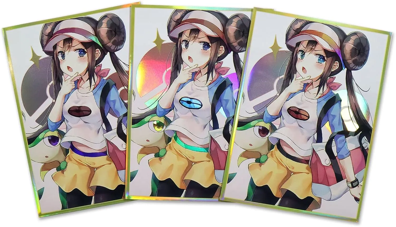 60ct (Raiden Mei) Holographic Flashing Top Loading Trading Card Sleeves Deck Protector for MTG/TCG/PTCG Art Anime Printing Card Sleeves Protectors 67x 92 mm