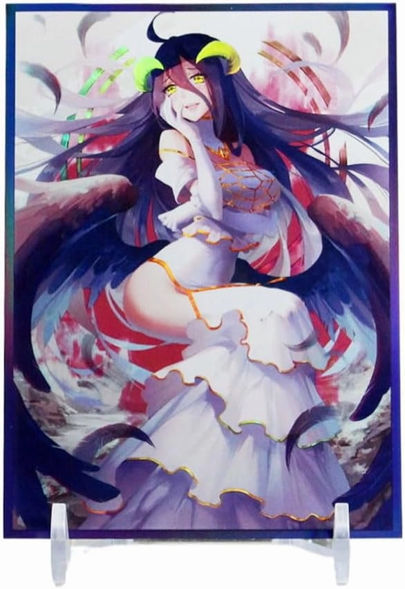 60ct（Overlord ）Holographic Flashing Top Loading Trading Card Sleeves Deck Protector for MTG/TCG/PTCG Art Anime Printing Card Sleeves Protectors 67x92mm (Overlord2)