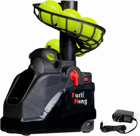 6802BH 2 in 1 Baseball & Tennis Ball Launcher Machine, Adjustable Launching Speed, Powered by Battery or AC Adapter, Stacker Extendable, for Kids