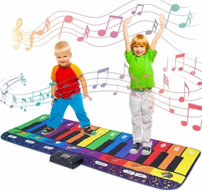 6 ft Large Piano Mat for Kids & Toddlers, Dancing Floor Piano Mat, 24 Key Floor Keyboard with 10 Built-in Songs, 8 Sounds, Record Function - Fun Musical Toy Gift for Boys & Girls Ages 3-9