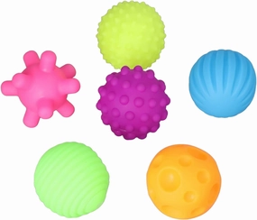 6pcs Textured Balls for Grasp Training, Parent Child Interaction, Squeak - Thoughtful Gifts Balls for Babies, Plastic Material Baby & Toddler Toys