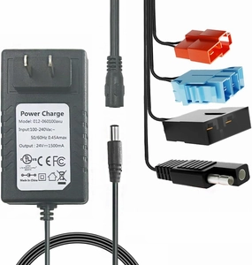 6Volt &12Volt & 24Volt Multi-Function Charger for Battery Powered Kid's Ride On Toys Car,6V&12V&24V Power Adapter for Power Wheels Electric Vehicle,LED Lights,Universal (24V)