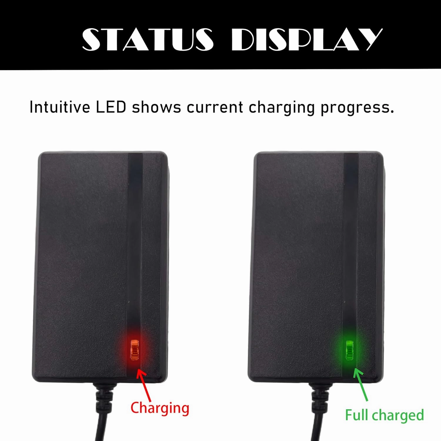 6Volt &12Volt & 24Volt Multi-Function Charger for Battery Powered Kid's Ride On Toys Car,6V&12V&24V Power Adapter for Power Wheels Electric Vehicle,LED Lights,Universal (6V)