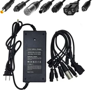 (7 Plugs) 54.6V 4A Fast Charger Universal for 13S 48V Li-ion Scooter Battery Charger Ranger Pedego Rad Power Aventon VIVI 3 Prong XLR 3 Pin Connector