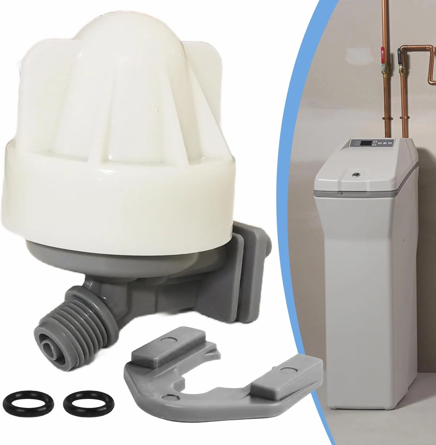 7187065 Water Softener Nozzle and Venturi Assembly fit for Kenmore GE Morton Whirlpool NorthStar Rheem Replaces 7187065 7214969 7165704 7238450 and WS15X10027