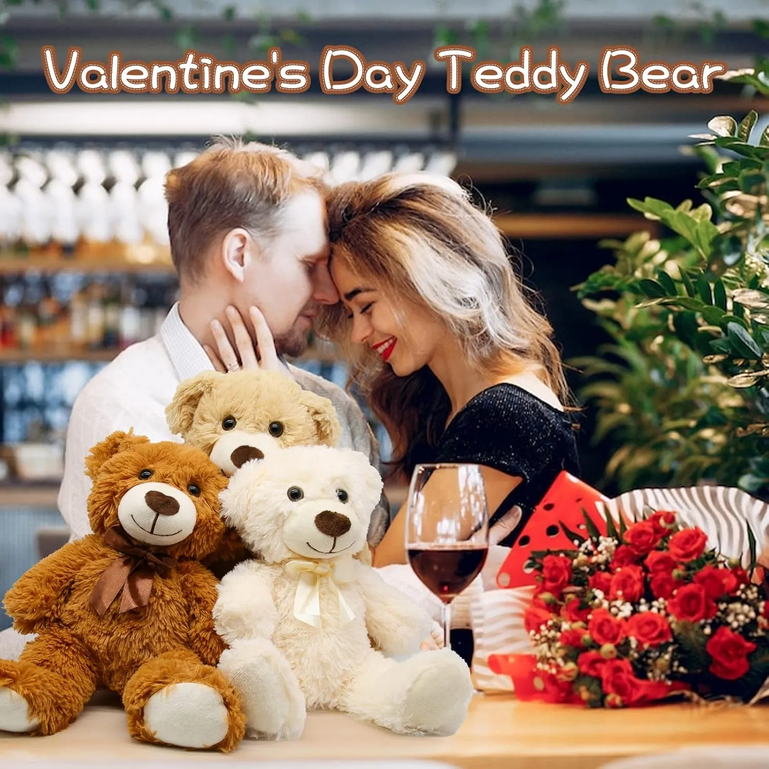 8 Packs Bulk Teddy Bears - 13 inch Brown White Teddy Bear Stuffed Animal Plush, Cute Soft Stuffed Teddy Bear Pack Plush Toy Little Teddy Bear, Plush Teddy Bear for Baby Shower Birthday Christmas