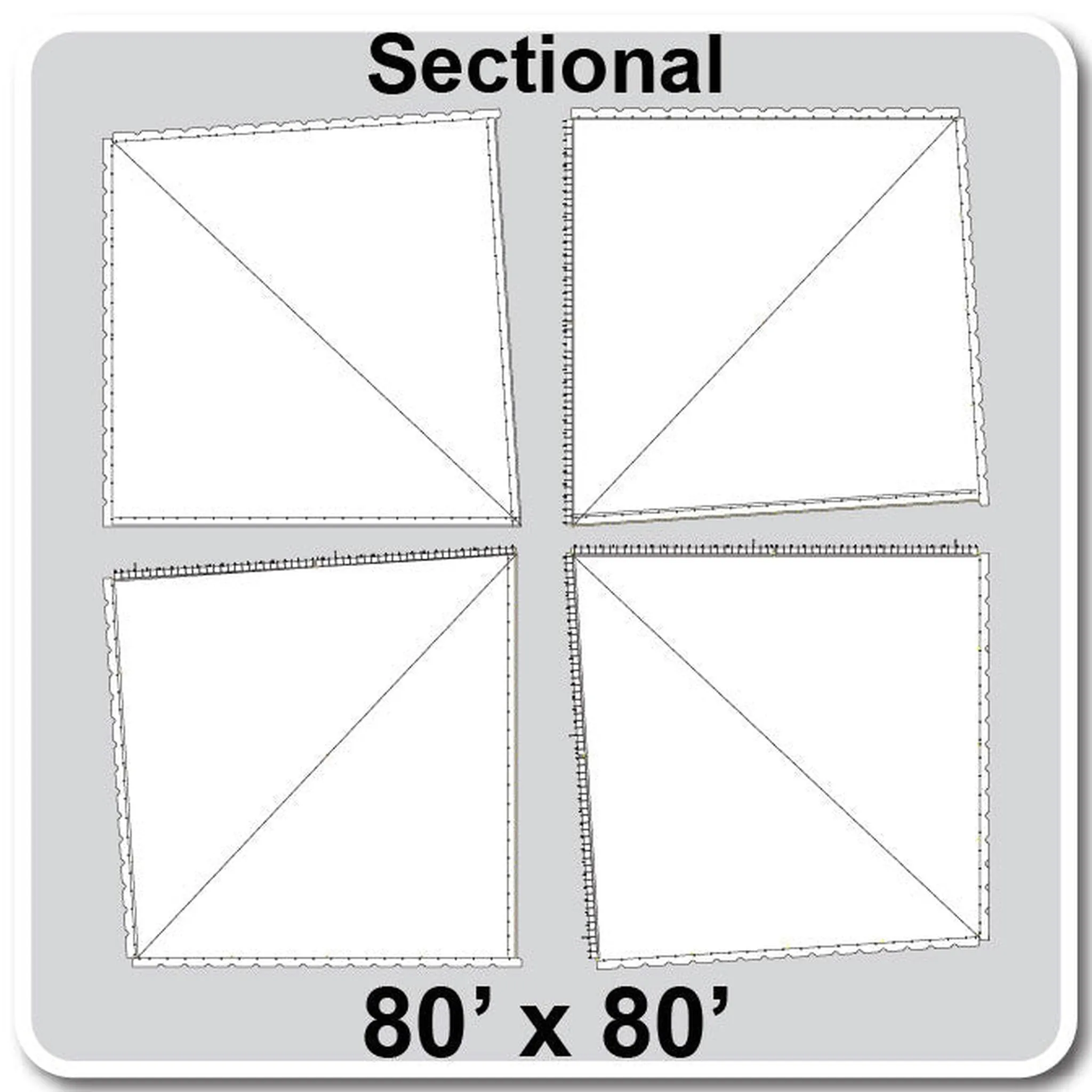 80' Wide Classic Series Pole Tent Top