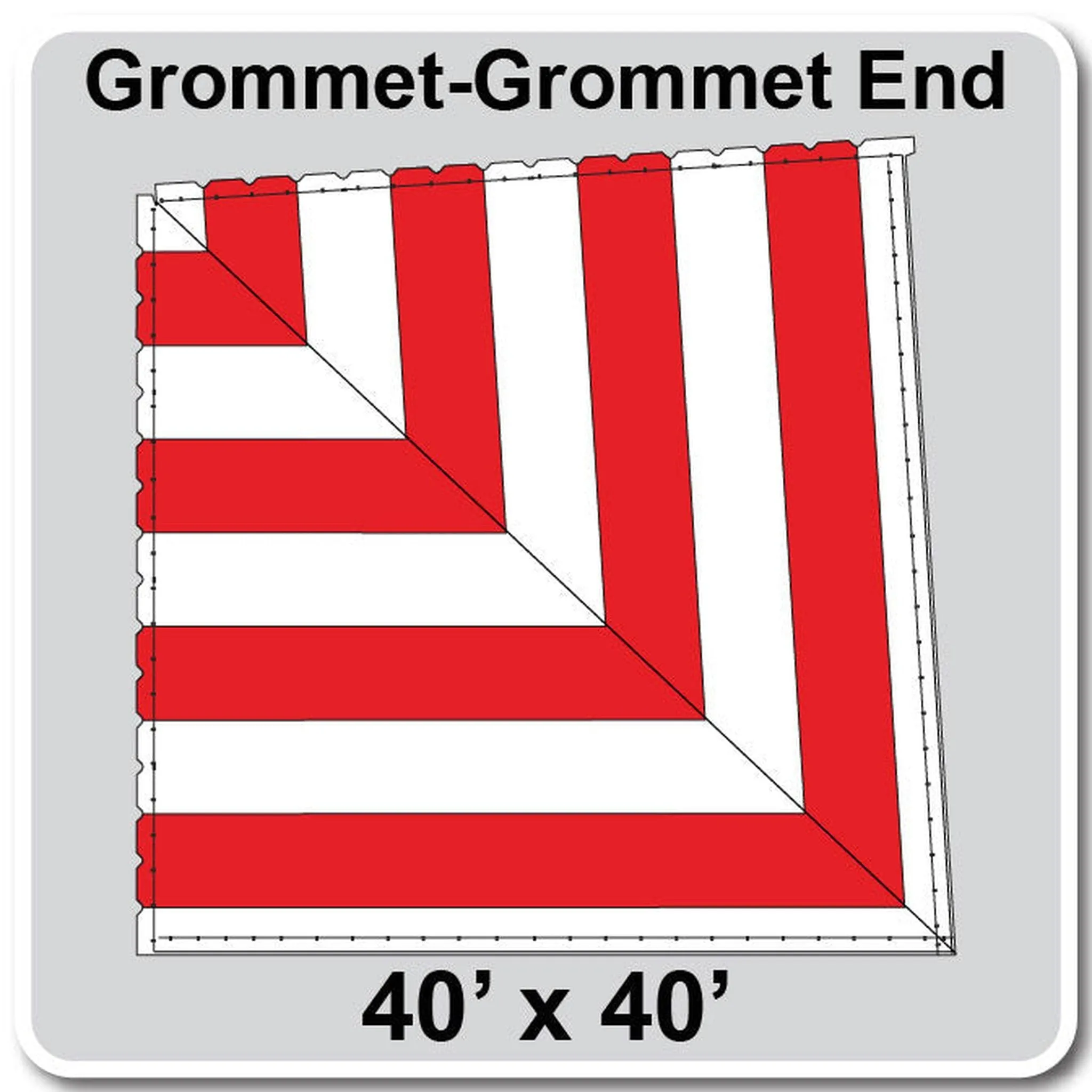80' Wide Classic Series Pole Tent Top