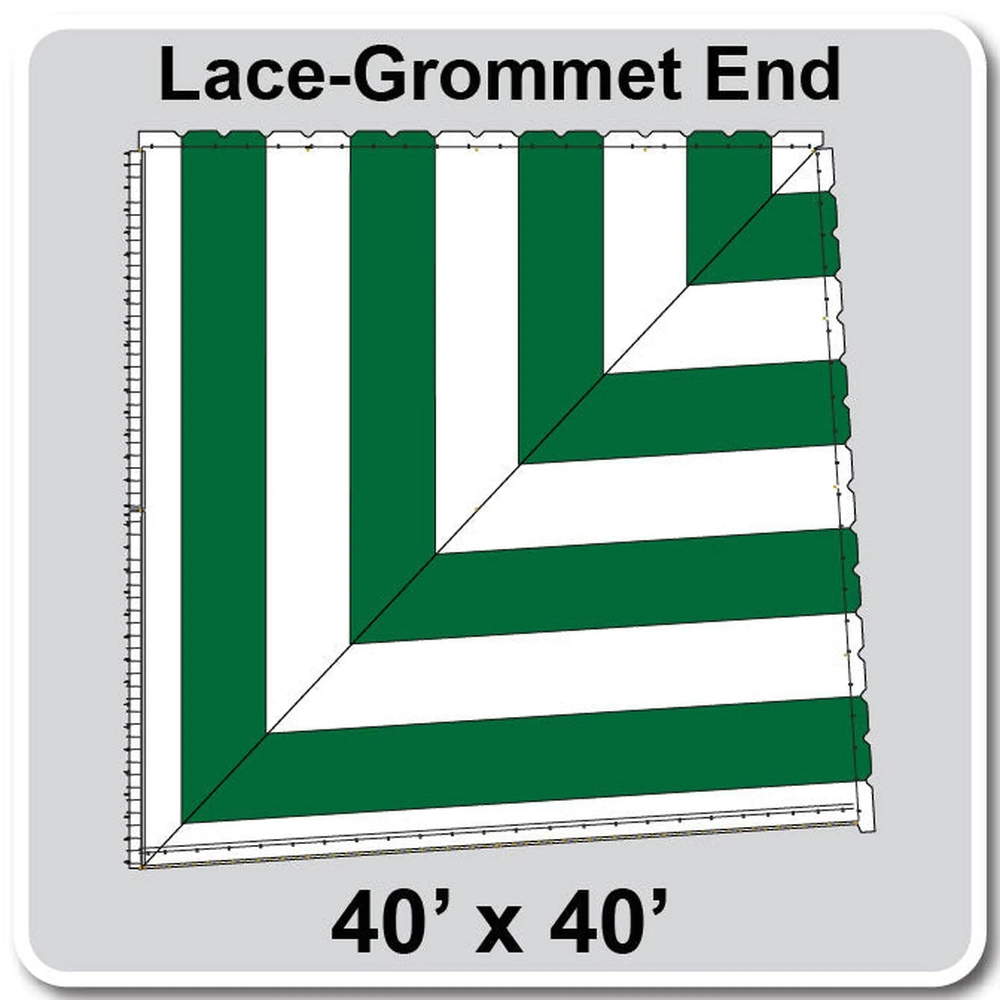 80' Wide Classic Series Pole Tent Top